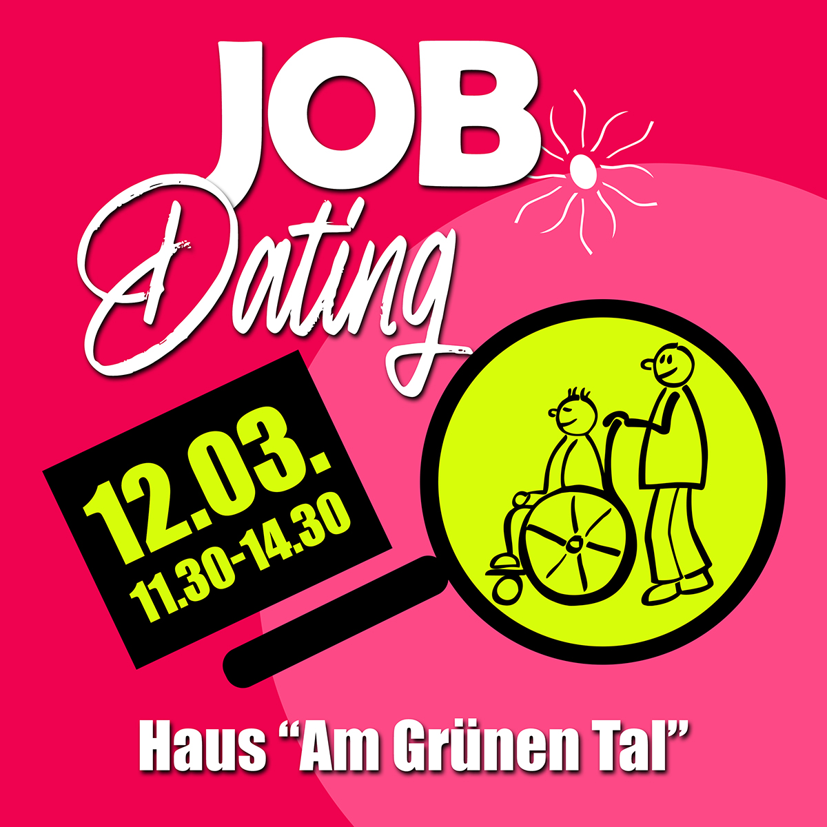 Job-Dating am 12. März 2026 im Haus Am Grünen Tal