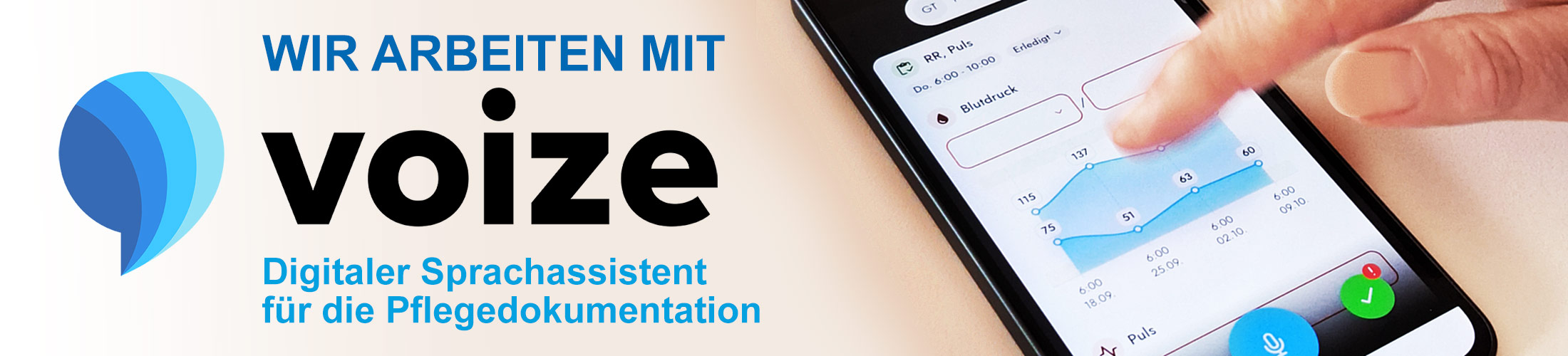 Wir arbeiten mit voize - Digitaler Sprachassistent